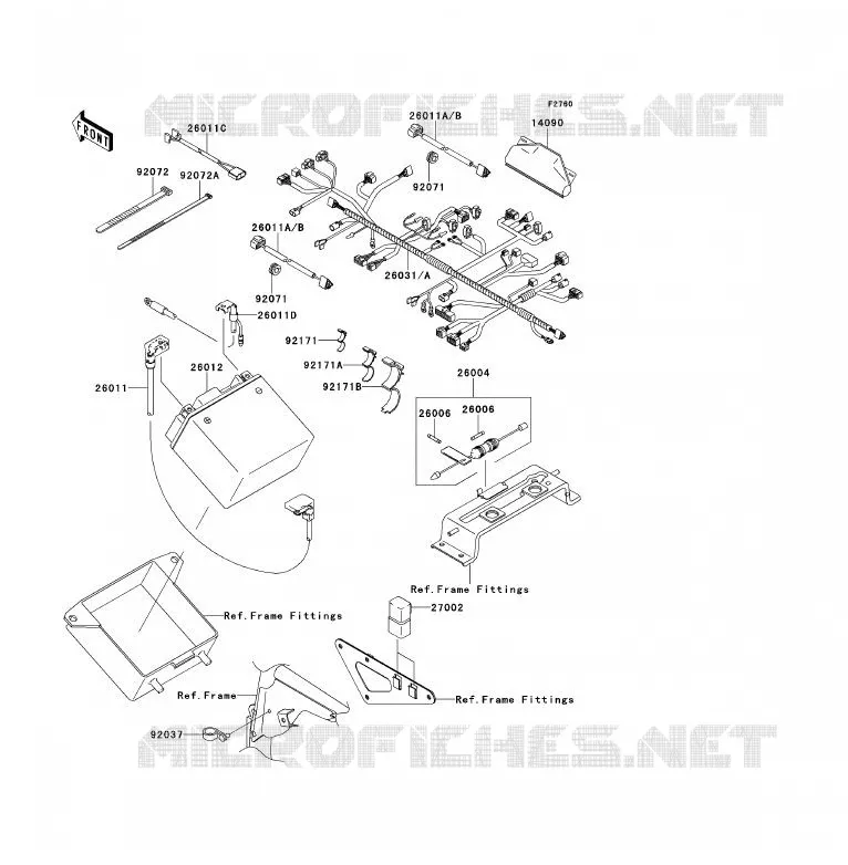 CHASSIS ELECTRICAL EQUIPMENT Kawasaki QUAD 700 2007 KFX700  KSV700A7F