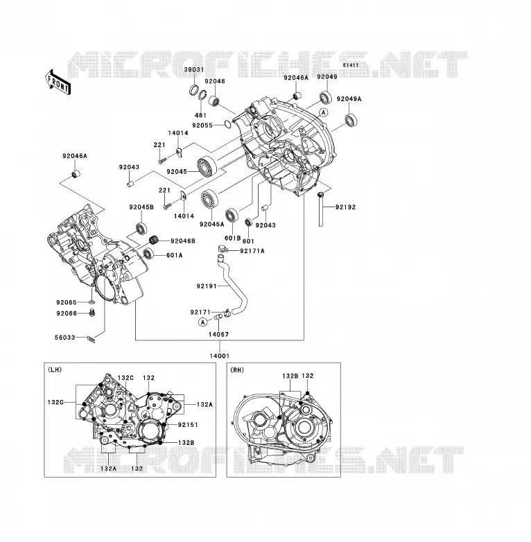 CRANKCASE(S) Kawasaki QUAD 700 2007 KFX700  KSV700A7F
