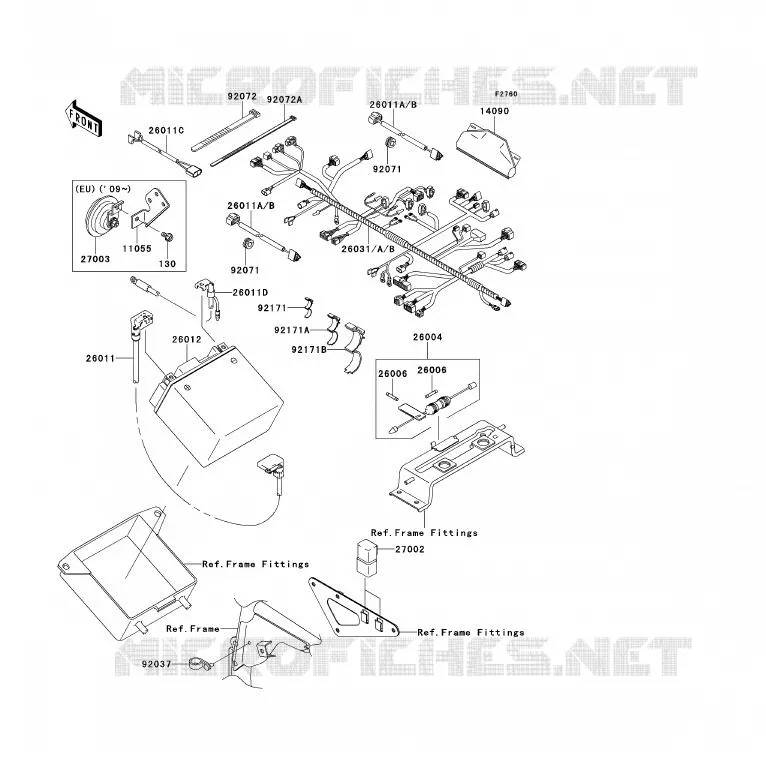 CHASSIS ELECTRICAL EQUIPMENT Kawasaki QUAD 700 2007 KFX700  KSV700A7F