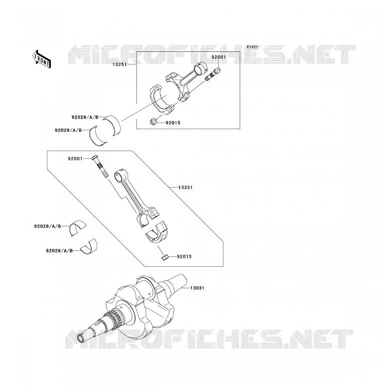 CRANKSHAFT Kawasaki QUAD 700 2007 KFX700  KSV700A7F