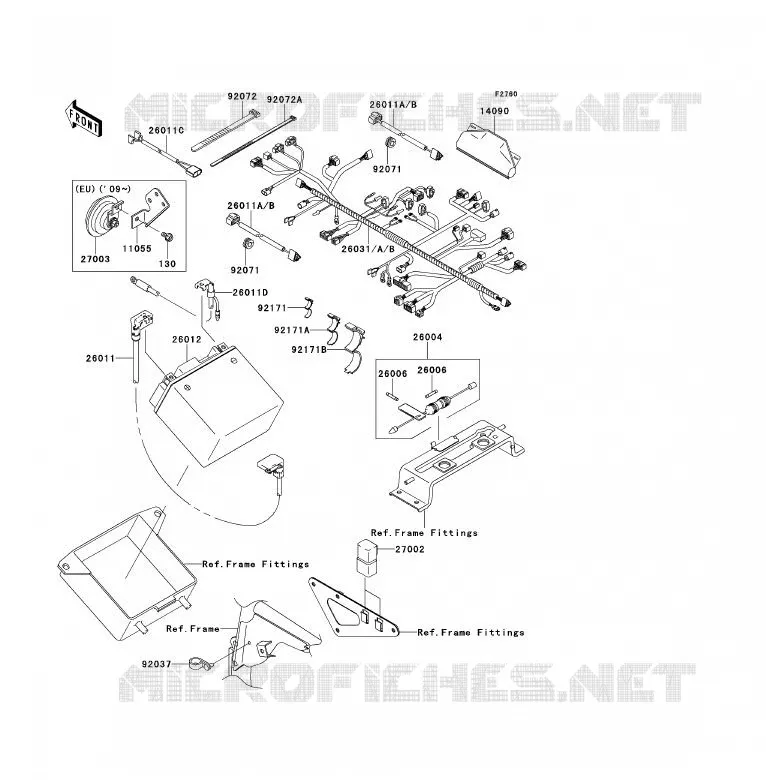 CHASSIS ELECTRICAL EQUIPMENT Kawasaki QUAD 700 2011 KFX700  KSV700ABF