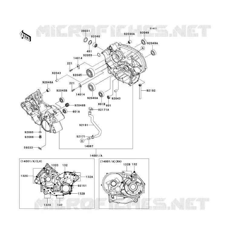 CRANKCASE(S) Kawasaki QUAD 700 2011 KFX700  KSV700ABF