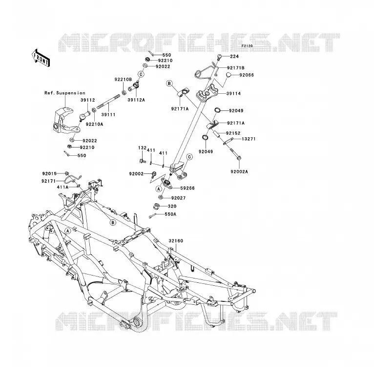 CHASSIS Kawasaki QUAD 700 2007 KFX700  KSV700B7F