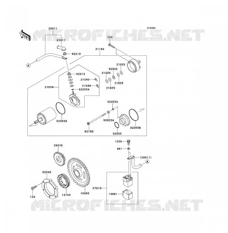 STARTER MOTOR Kawasaki QUAD 700 2008 KFX700  KSV700B8F