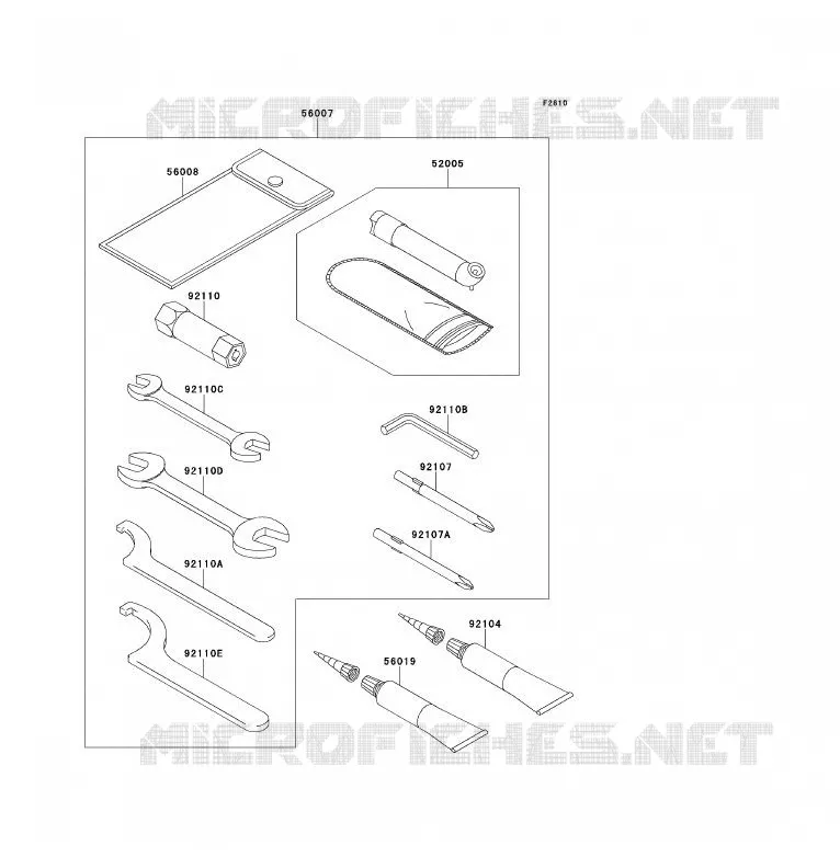 TOOL Kawasaki QUAD 700 2008 KFX700  KSV700B8F
