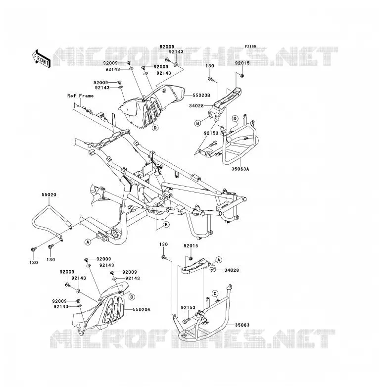 FOOTREST Kawasaki QUAD 700 2011 KFX700  KSV700BBF