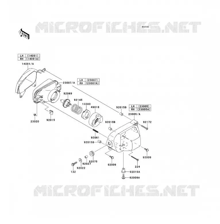 LENS(S) Kawasaki QUAD 700 2011 KFX700  KSV700BBF