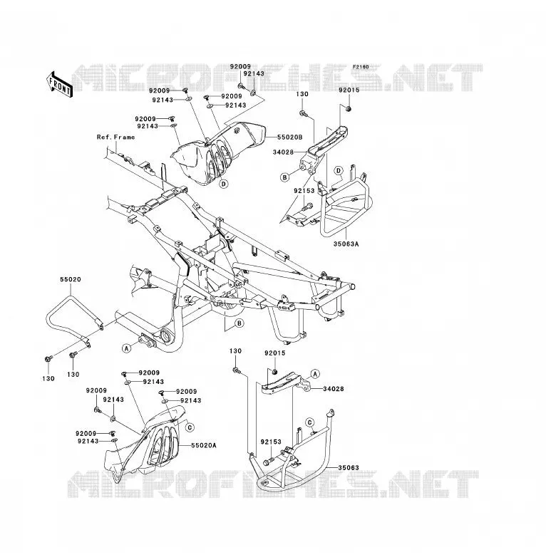 FOOTREST Kawasaki QUAD 700 2006 KFX700  KSV700C6F