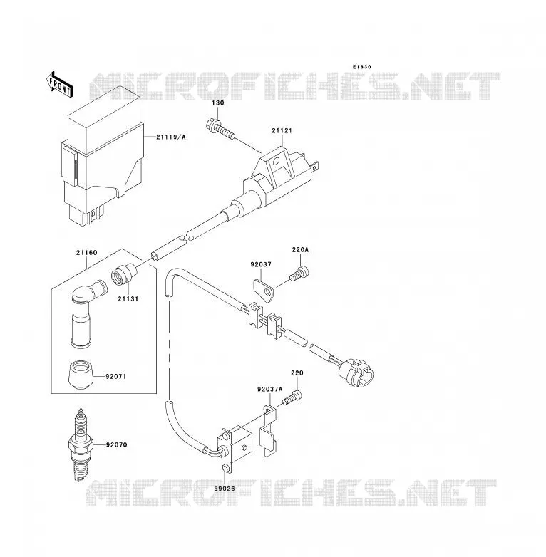 IGNITION SYSTEM Kawasaki QUAD 300 2000 KVF300 4X4  KVF300-A2