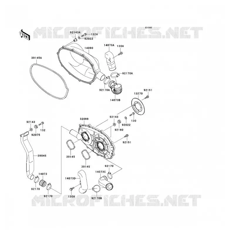 CONVERTER COVER Kawasaki QUAD 300 2000 KVF300 4X4  KVF300-A2