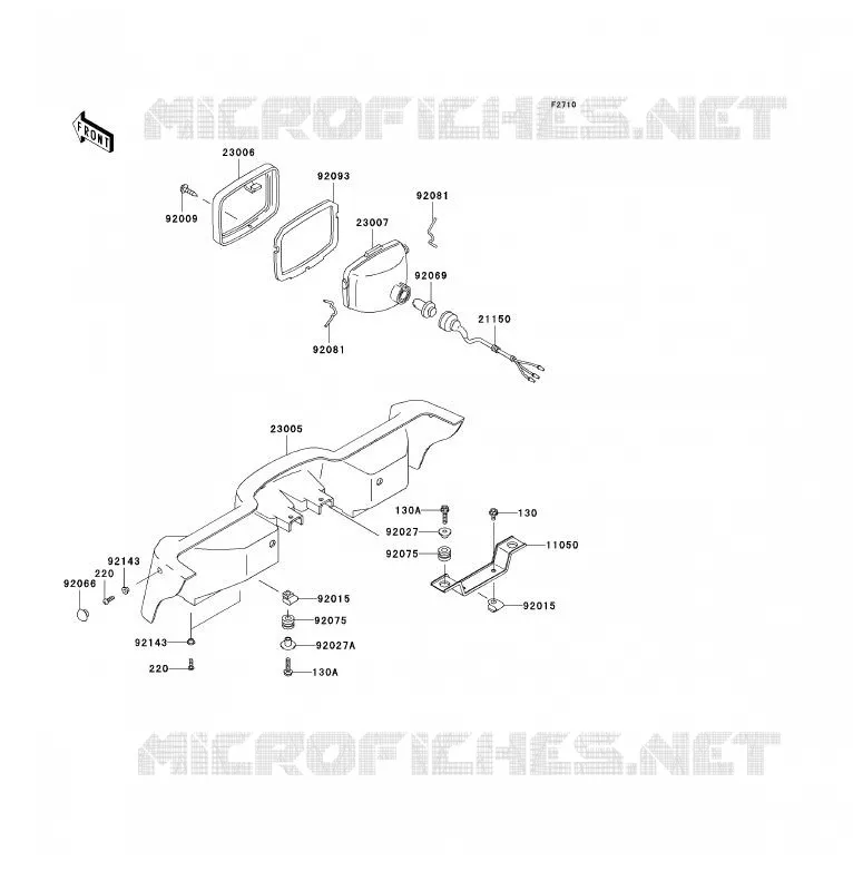 LENS(S) Kawasaki QUAD 300 2000 KVF300 4X4  KVF300-A2