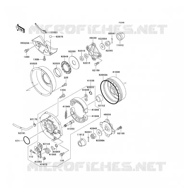 REAR HUB Kawasaki QUAD 300 2000 KVF300 4X4  KVF300-A2