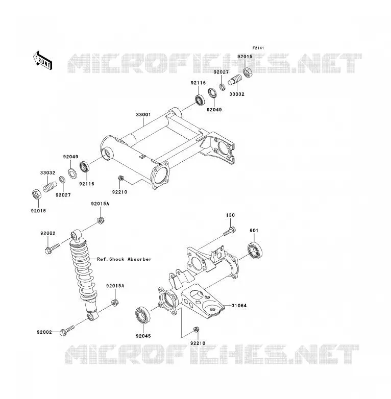 SWINGARM Kawasaki QUAD 300 2001 KVF300 4X4  KVF300-A3