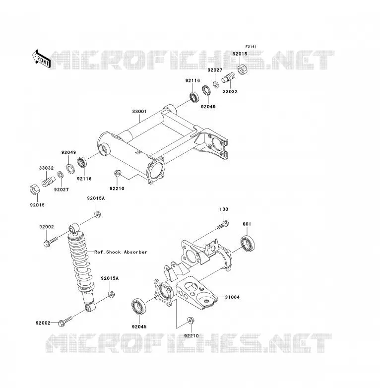 SWINGARM Kawasaki QUAD 300 2001 KVF300 4X4  KVF300-A3