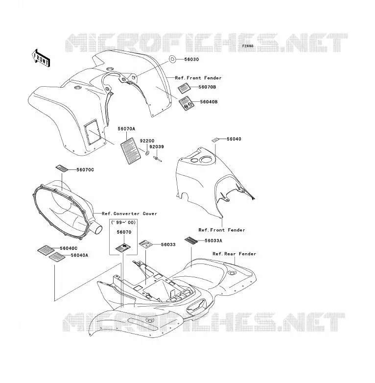 LABELS(AS) Kawasaki QUAD 300 1999 KVF300  KVF300-B1