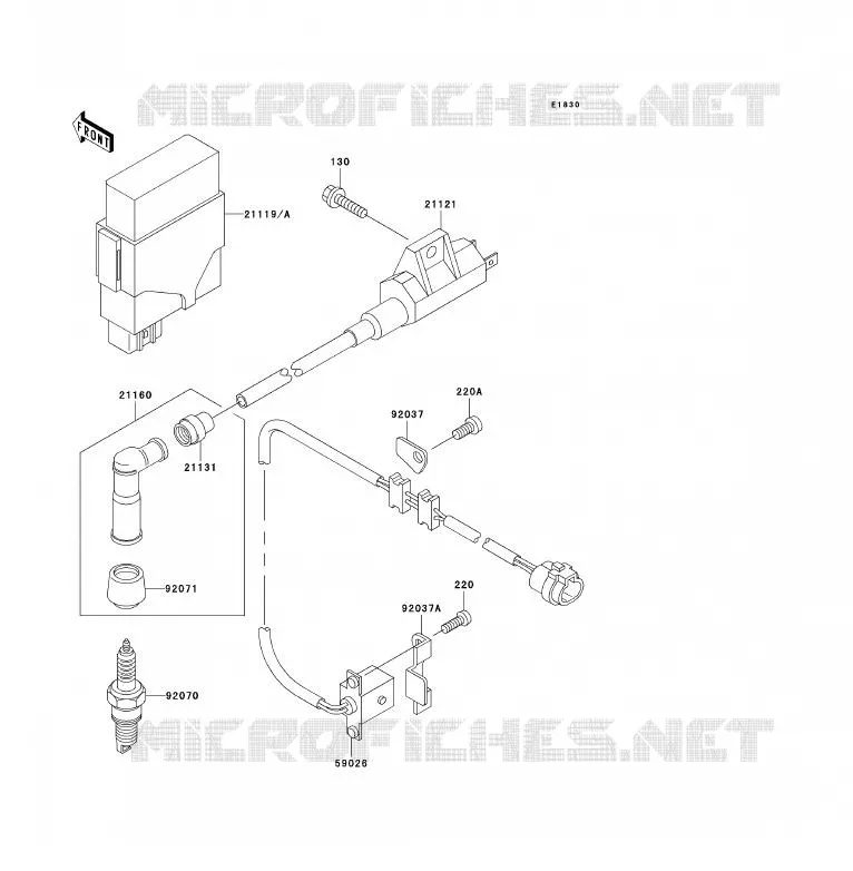 IGNITION SYSTEM Kawasaki QUAD 300 2000 KVF300  KVF300-B2