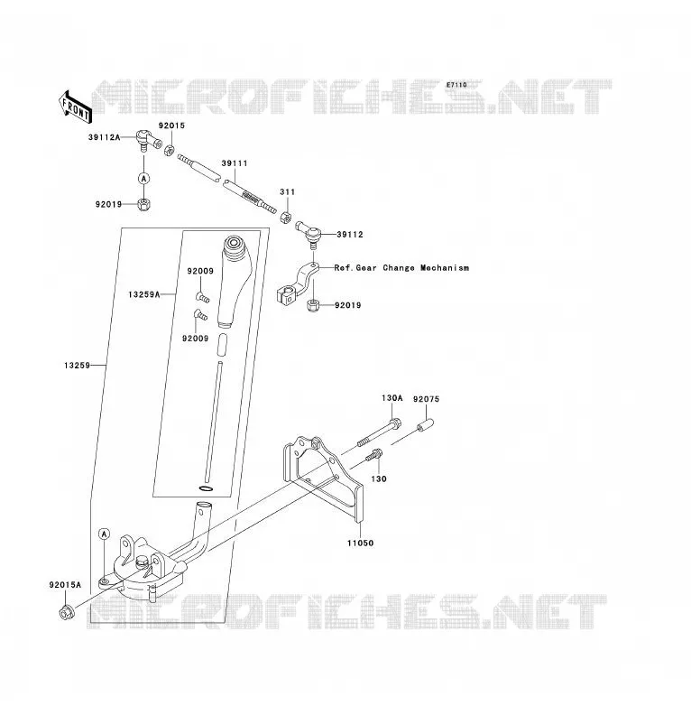 CONTROL Kawasaki QUAD 300 2000 KVF300  KVF300-B2