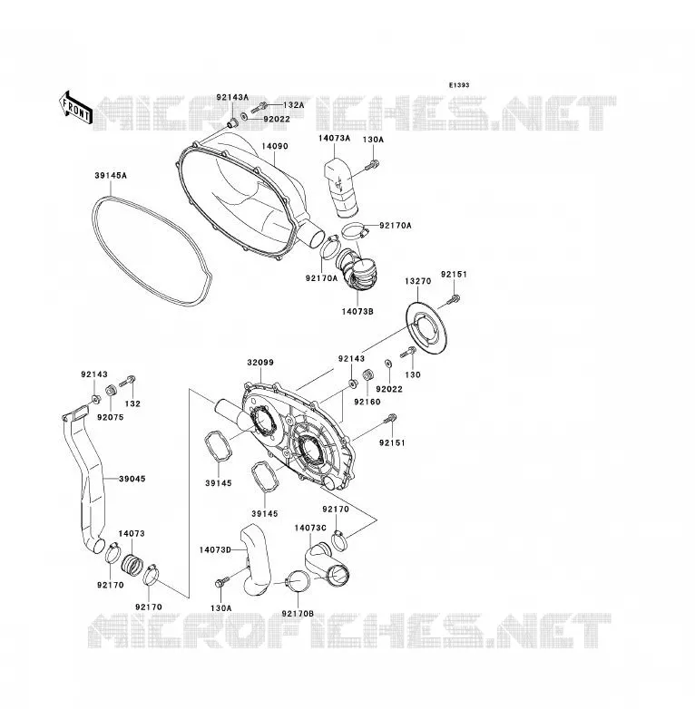 CONVERTER COVER Kawasaki QUAD 300 2000 KVF300  KVF300-B2