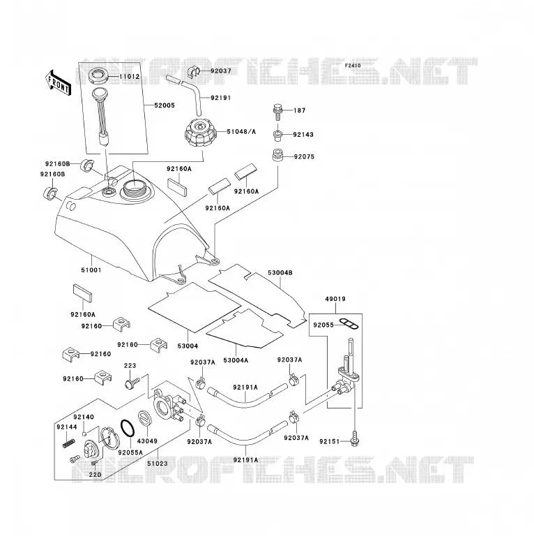 FUEL TANK Kawasaki QUAD 300 2000 KVF300  KVF300-B2