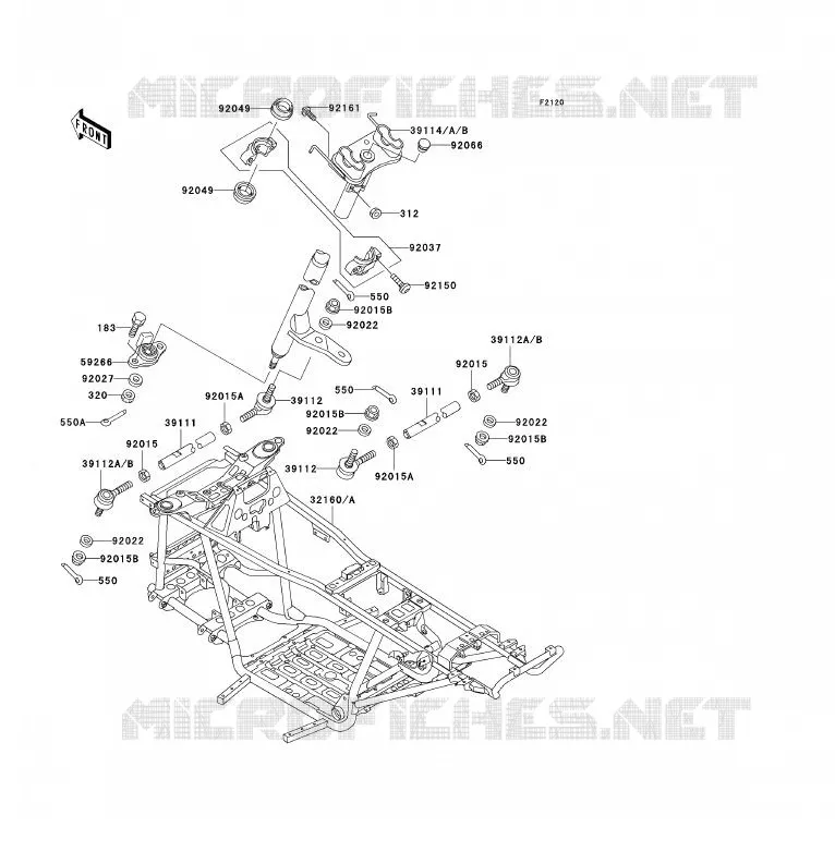 CHASSIS Kawasaki QUAD 300 2000 KVF300  KVF300-B2