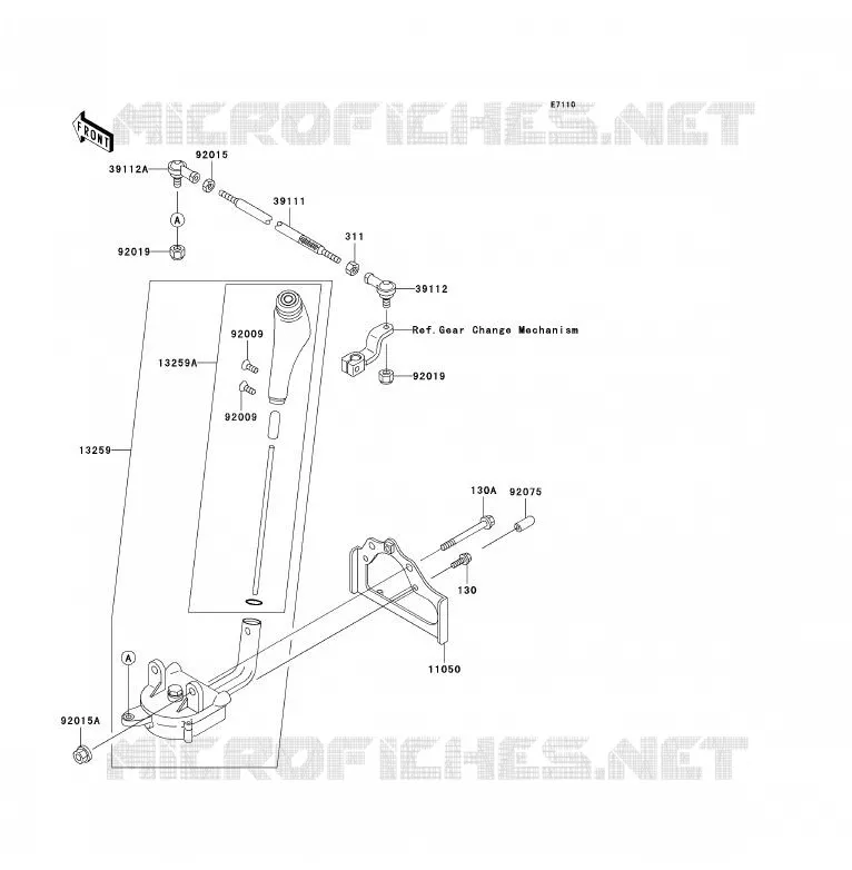 CONTROL Kawasaki QUAD 300 2000 KVF300  KVF300-B2