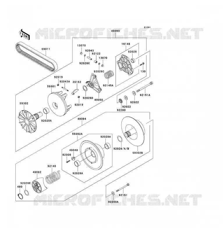 DRIVE CONVERTER Kawasaki QUAD 300 2001 KVF300  KVF300-B3