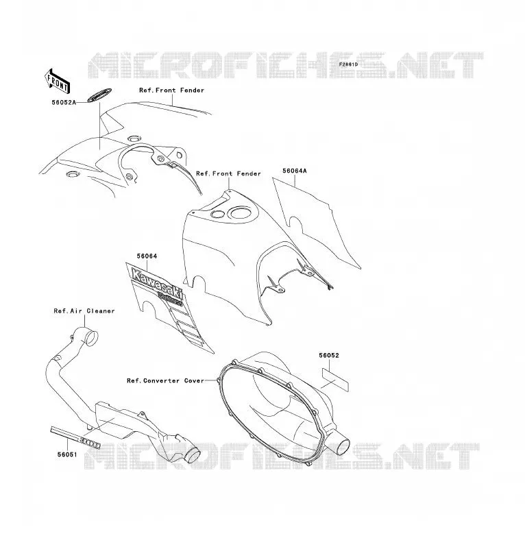STICKER(GREEN)(AS) Kawasaki QUAD 300 2001 KVF300  KVF300-B3