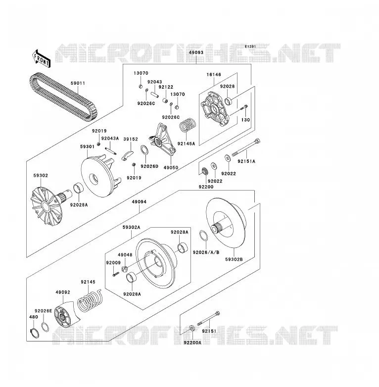 DRIVE CONVERTER Kawasaki QUAD 300 2001 KVF300  KVF300-B3