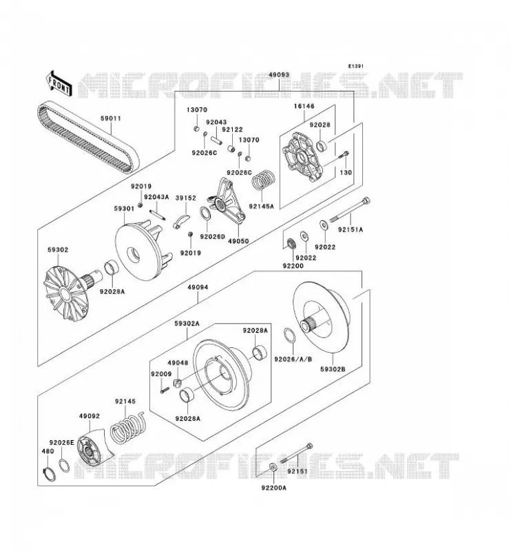 DRIVE CONVERTER Kawasaki QUAD 300 2002 KVF300  KVF300-B4