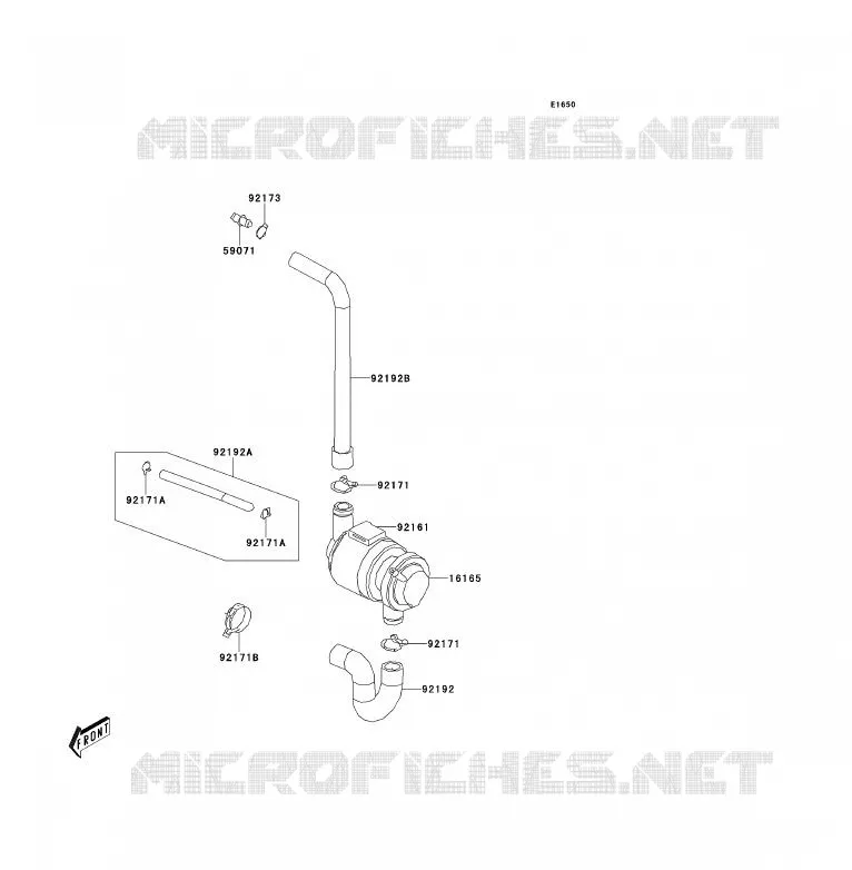 FUEL EVAPORATION SYSTEM Kawasaki QUAD 300 2012 KVF300  KVF300CCF