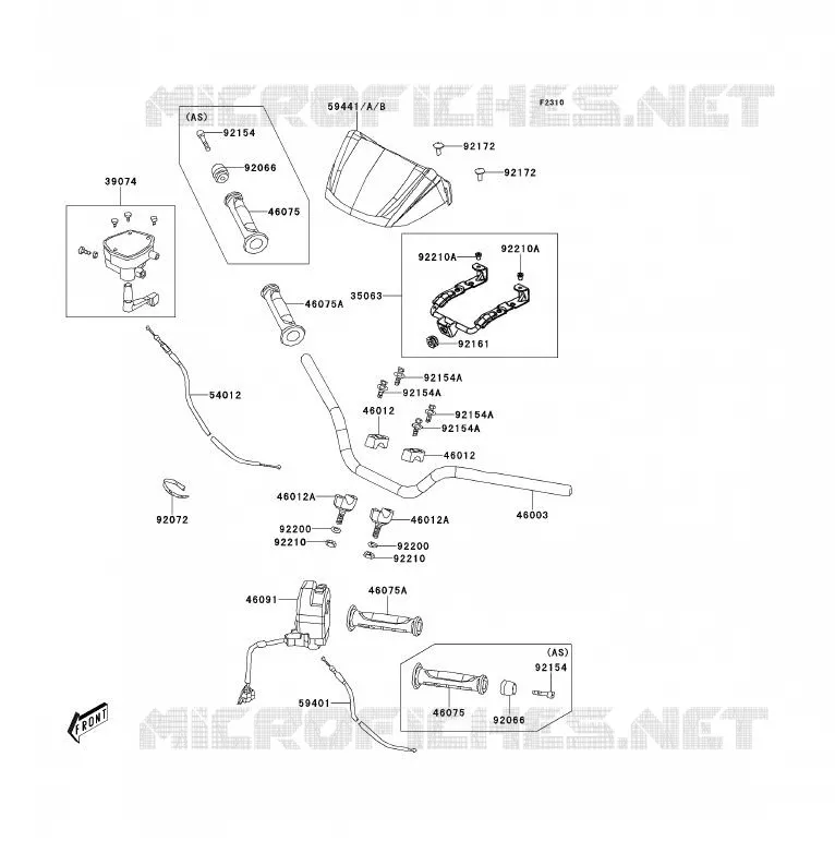 HANDLEBAR Kawasaki QUAD 300 2012 KVF300  KVF300CCF