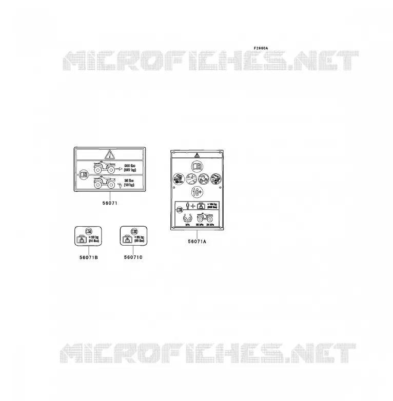 LABELS(EU) Kawasaki QUAD 300 2012 KVF300  KVF300CCF