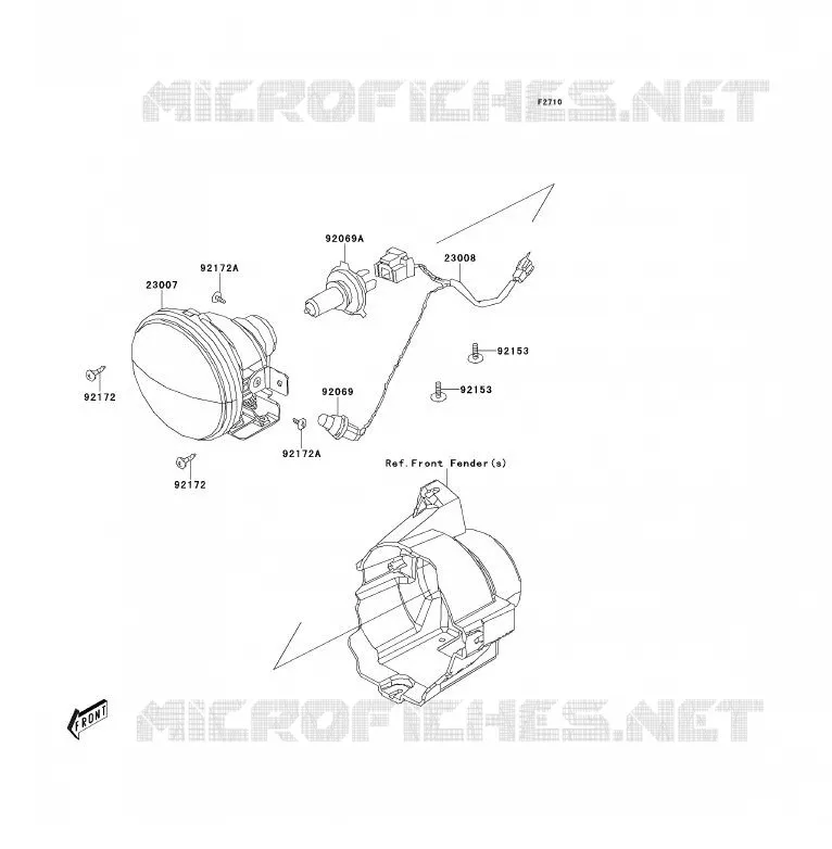 LENS(S) Kawasaki QUAD 300 2012 KVF300  KVF300CCF