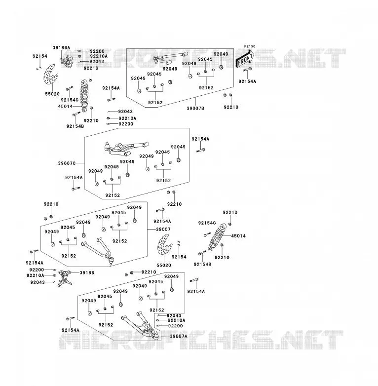 SUSPENSION Kawasaki QUAD 300 2013 KVF300  KVF300CDF