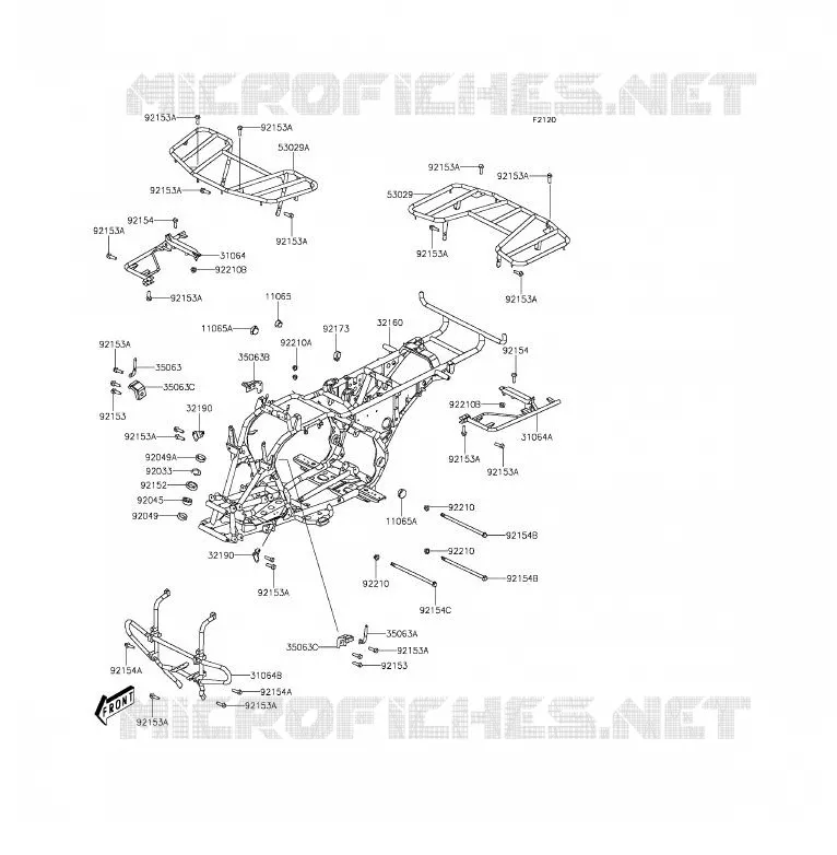CHASSIS Kawasaki QUAD 300 2014 BRUTE FORCE 300  KVF300CEF