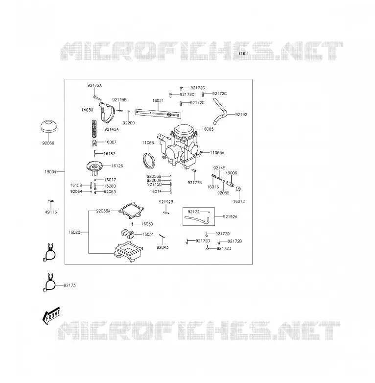 CARBURETOR Kawasaki QUAD 300 2014 BRUTE FORCE 300  KVF300CEF