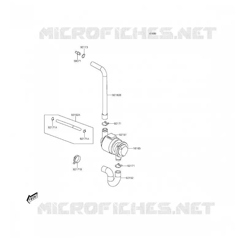 FUEL EVAPORATION SYSTEM Kawasaki QUAD 300 2015 BRUTE FORCE 300  KVF300CFF