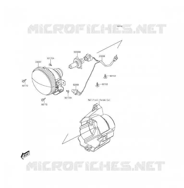 LENS(S) Kawasaki QUAD 300 2016 BRUTE FORCE 300  KVF300CGF