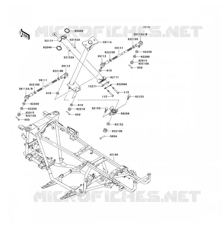 CHASSIS Kawasaki QUAD 360 2003 KVF360 4X4  KVF360-A1