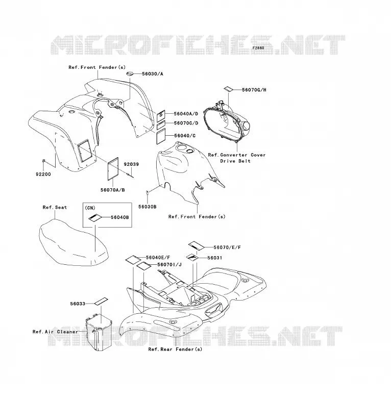 LABELS Kawasaki QUAD 360 2003 KVF360 4X4  KVF360-A1