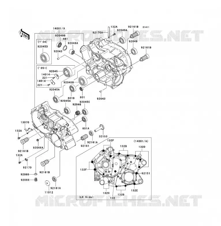 CRANKCASE(S) Kawasaki QUAD 360 2004 KVF360 4X4  KVF360-A2