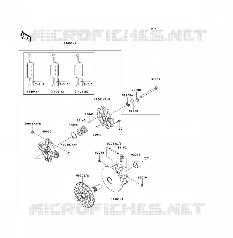 DRIVE CONVERTER Kawasaki QUAD 360 2005 KVF360 4X4  KVF360-A3