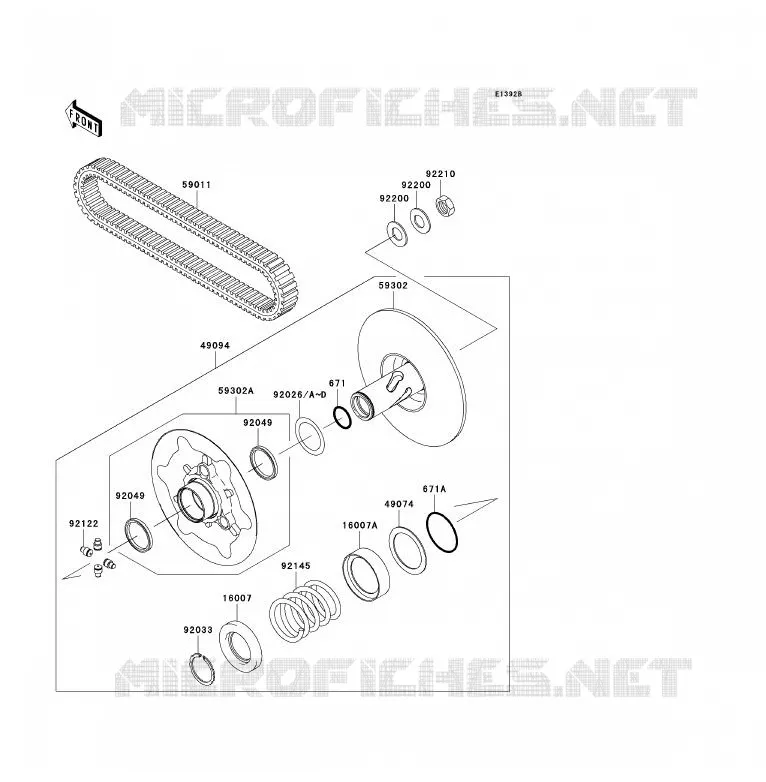 DRIVE CONVERTER Kawasaki QUAD 360 2005 KVF360 4X4  KVF360-A3