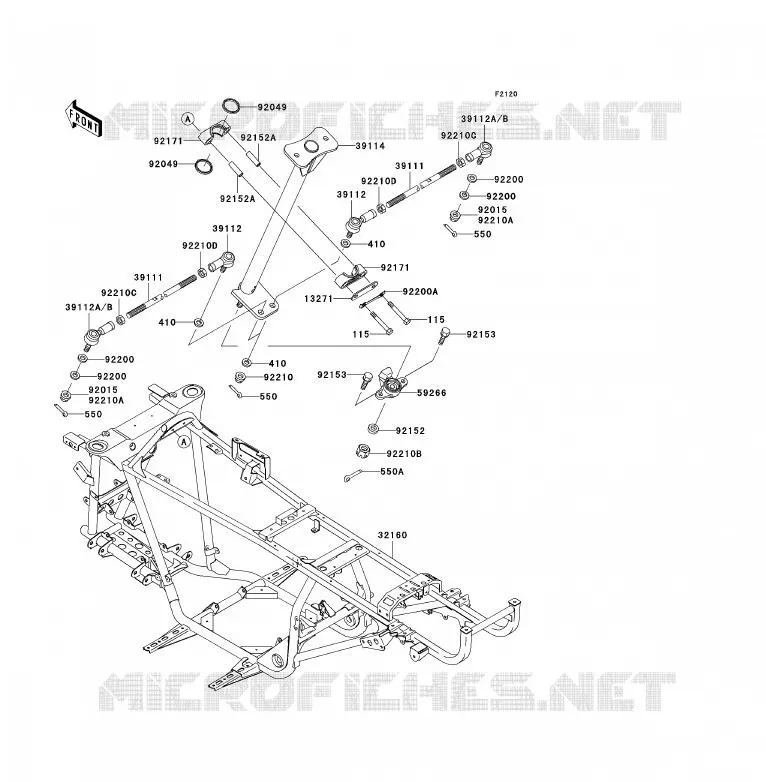 CHASSIS Kawasaki QUAD 360 2005 KVF360 4X4  KVF360-A3