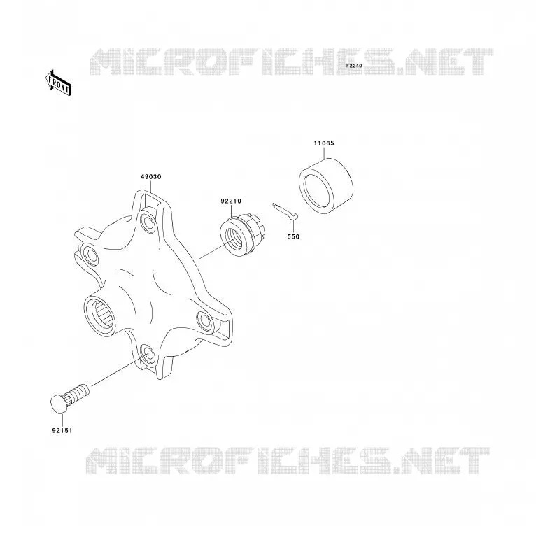 REAR HUB Kawasaki QUAD 360 2006 KVF360 4X4  KVF360A6F
