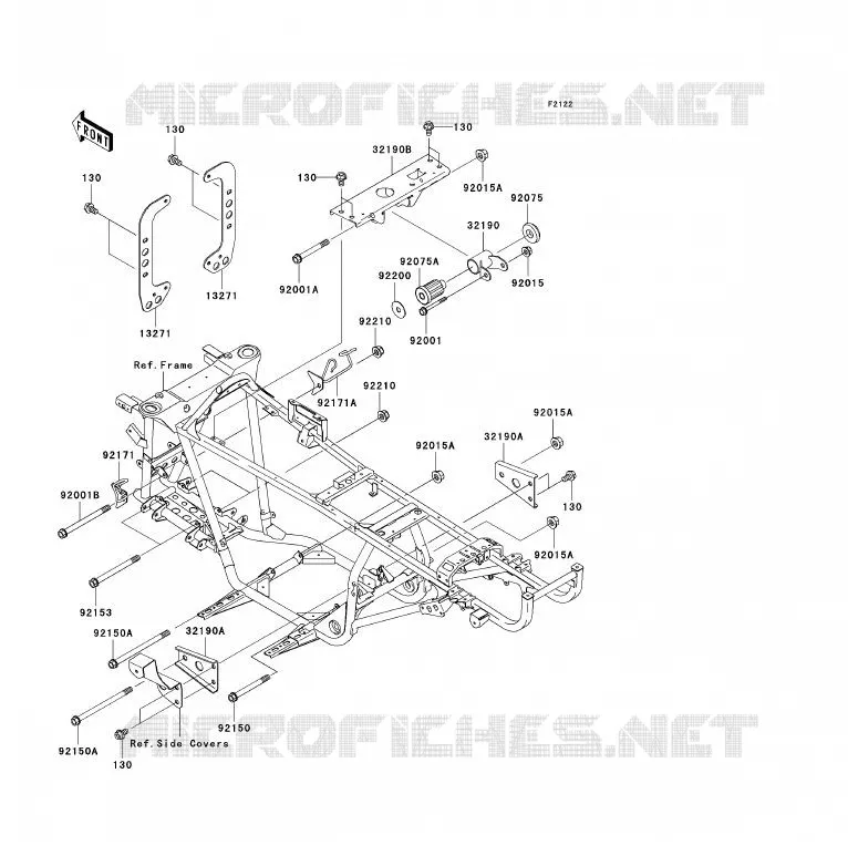 ENGINE MOUNT Kawasaki QUAD 360 2007 KVF360 4X4  KVF360A7F