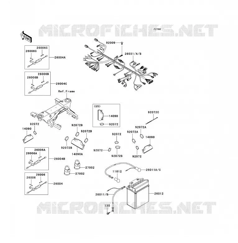CHASSIS ELECTRICAL EQUIPMENT Kawasaki QUAD 360 2007 KVF360 4X4  KVF360A7F