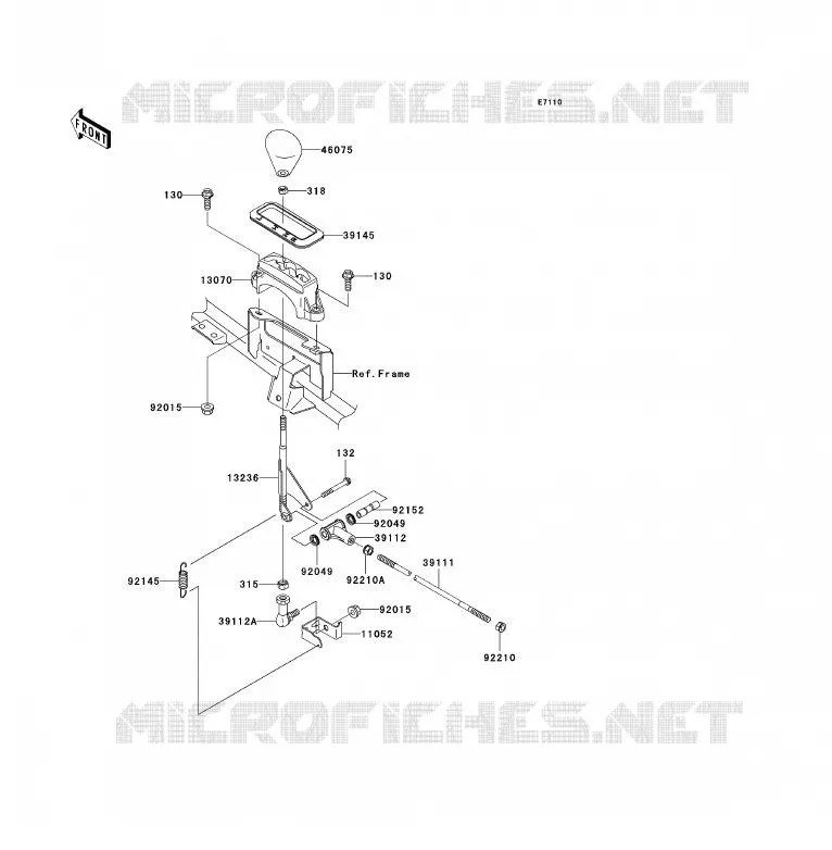 CONTROL Kawasaki QUAD 360 2007 KVF360 4X4  KVF360A7F