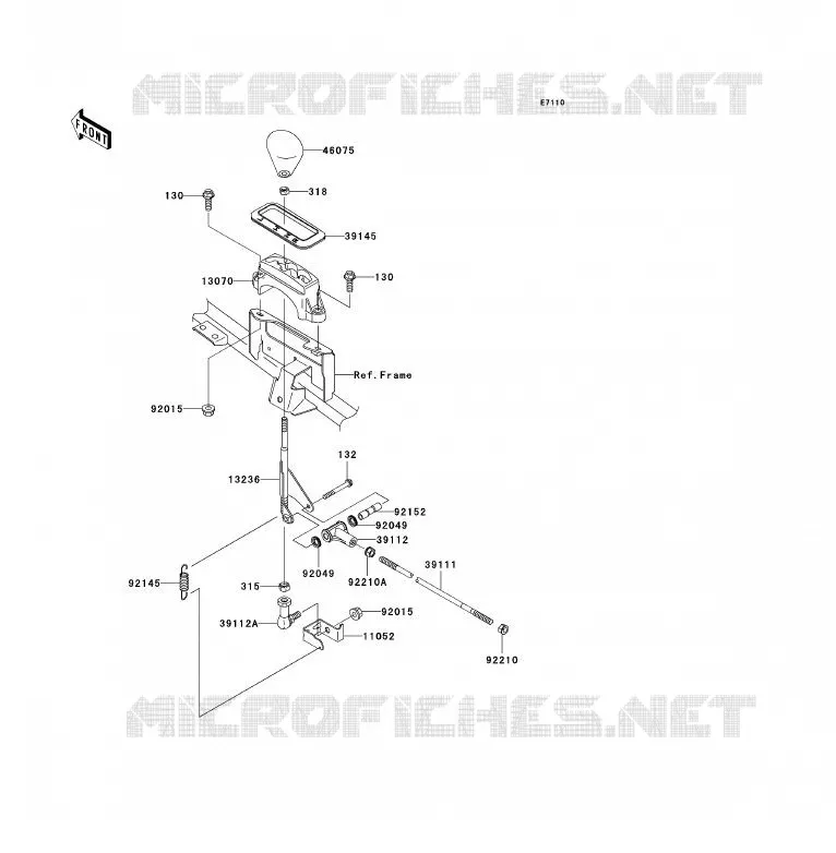 CONTROL Kawasaki QUAD 360 2007 KVF360 4X4  KVF360A7F