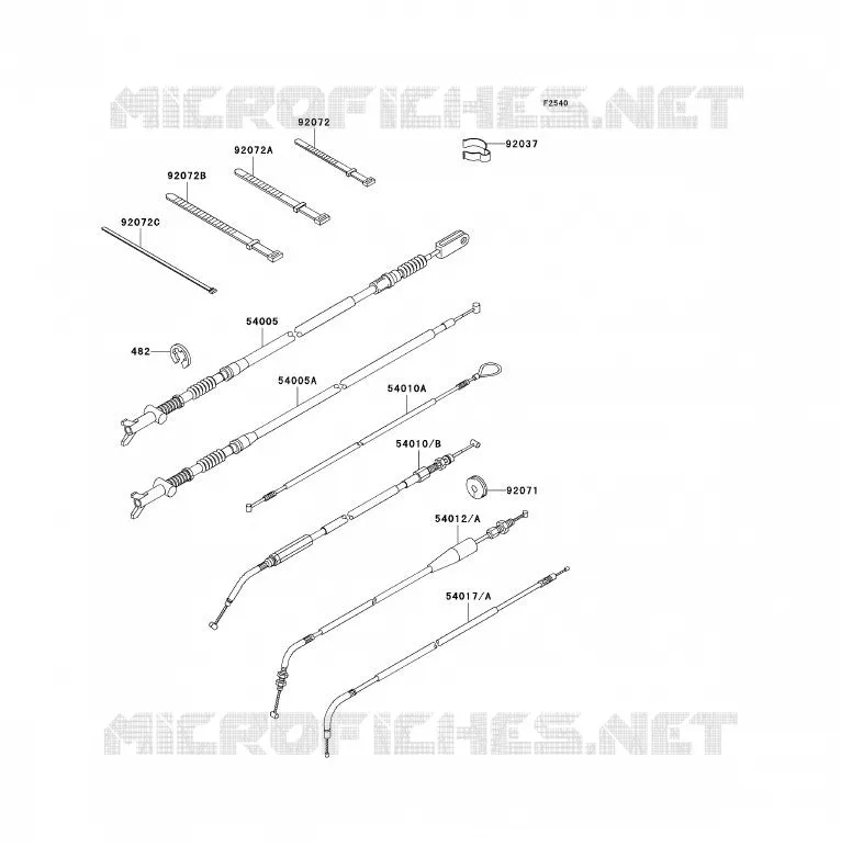CABLES Kawasaki QUAD 360 2008 KVF360 4X4  KVF360A8F